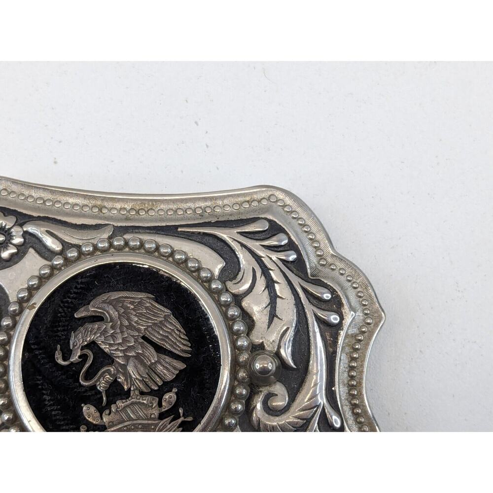 Vintage Eagle & Snake Inlaid Belt Buckle Southwestern Belt Buckle 3 1/2" × 2" - Picture 5 of 10